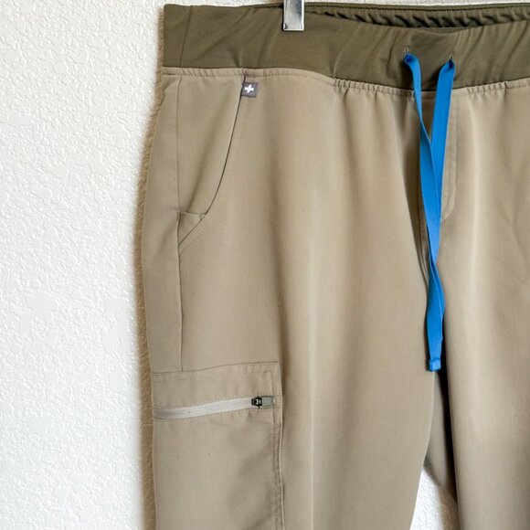 Figs  Zamora Technical Collection Jogger Scrub Pants Women's XL Tan MedicalCore - Picture 3 of 9
